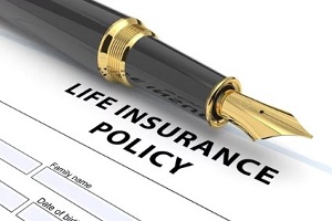 life insurance policy form with pen
